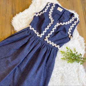 Vintage Fit Flare Dress Concept 70s Swirl Size 2/4